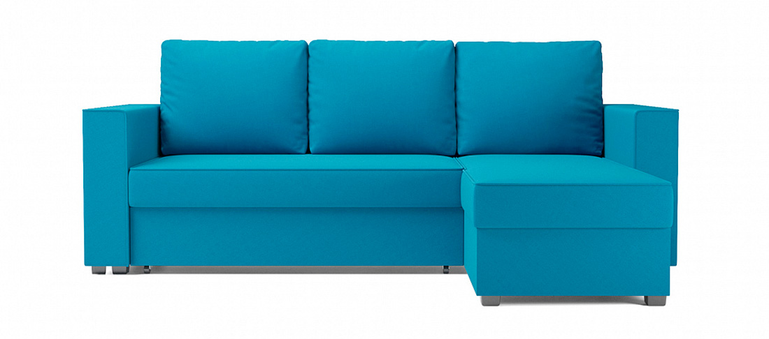 Голубой угловой диван
