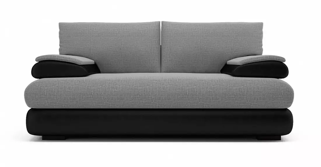 Серый диван из рогожки