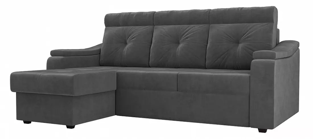 Угловой диван серого цвета