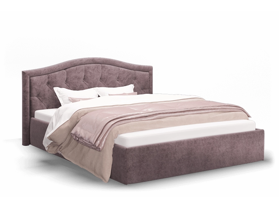 Кровать с подъемным механизмом Стелла 120х200, серо-фиолетовый - фото №1
