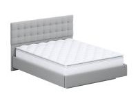 Кровать Квадро белый / серый - фото №1, 5557867
