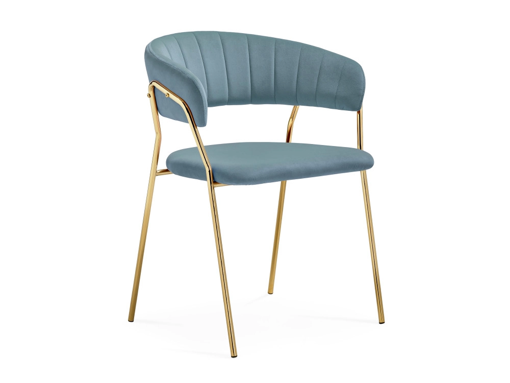 Kamelia 1  light blue /gold Стул на металлокаркасе - фото №1