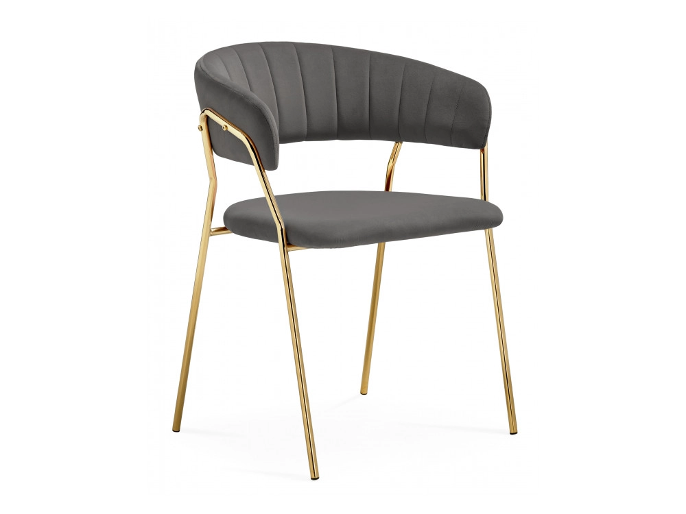 Kamelia 1 dark gray / gold Стул на металлокаркасе - фото №1