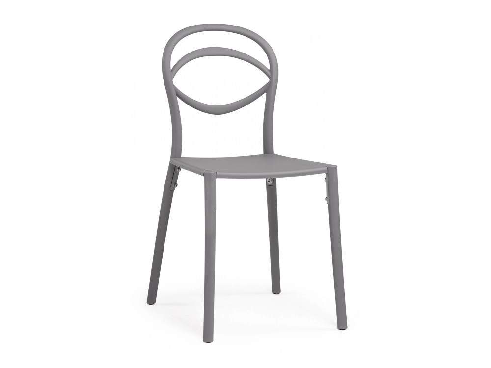 Simple gray Пластиковый стул - фото №1