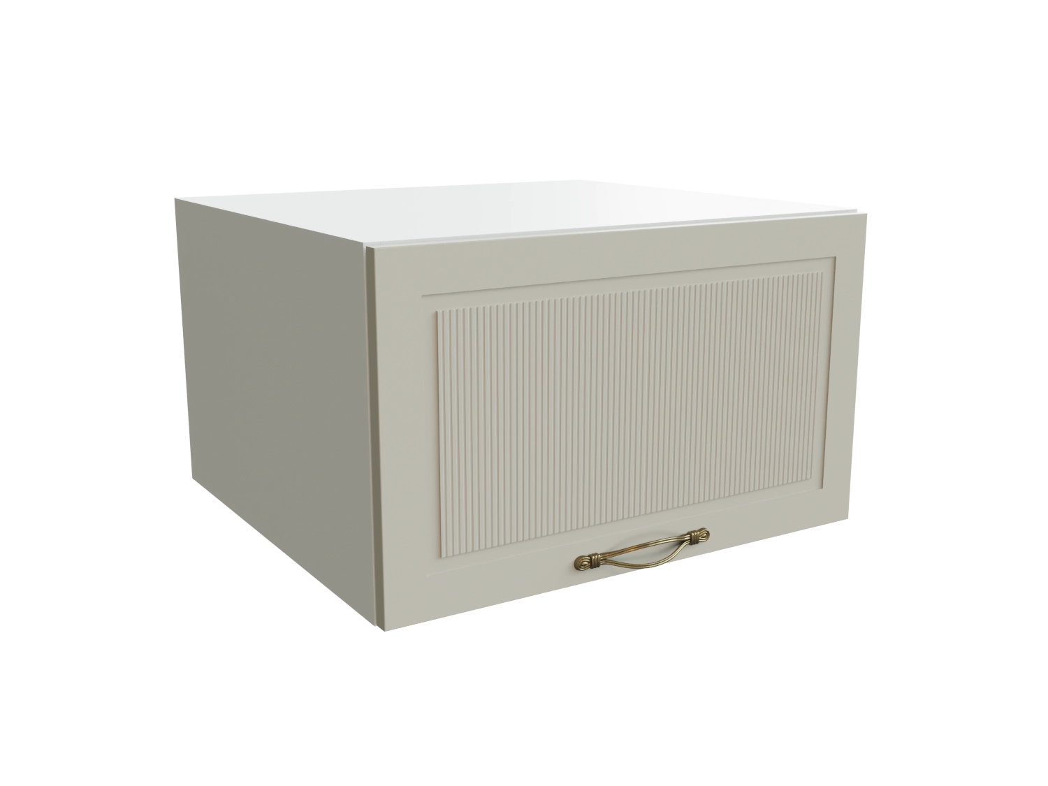 Шкаф ВГ610 верхний горизонтальный Моцарт БЕЛ/КВАРЦ ГРЕЙ Ф85