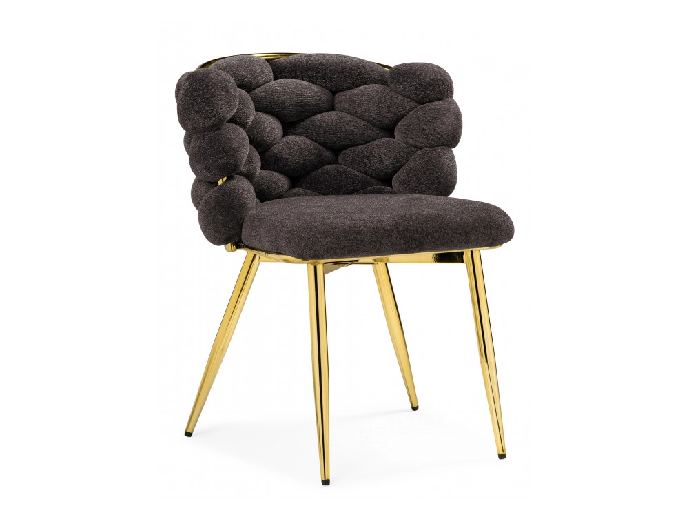 на металлокаркасе Rendi gold / gray Стул на металлокаркасе - фото №1
