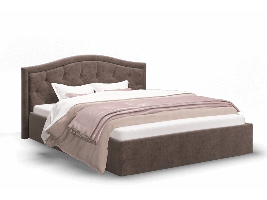 Кровать с подъемным механизмом Стелла 140х200, коричневый - фото №1
