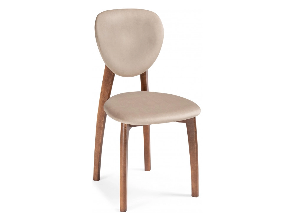 Вакимо ткань tenerife beige / миланский орех Стул деревянный - фото №1
