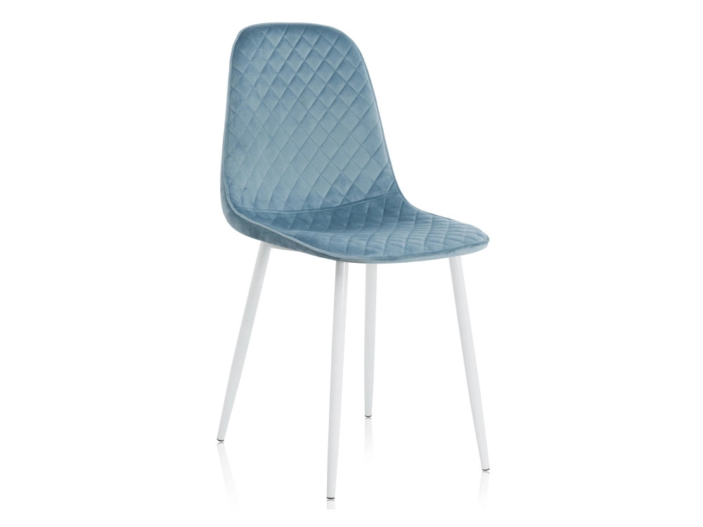на металлокаркасе Capri blue / white Стул на металлокаркасе - фото №1