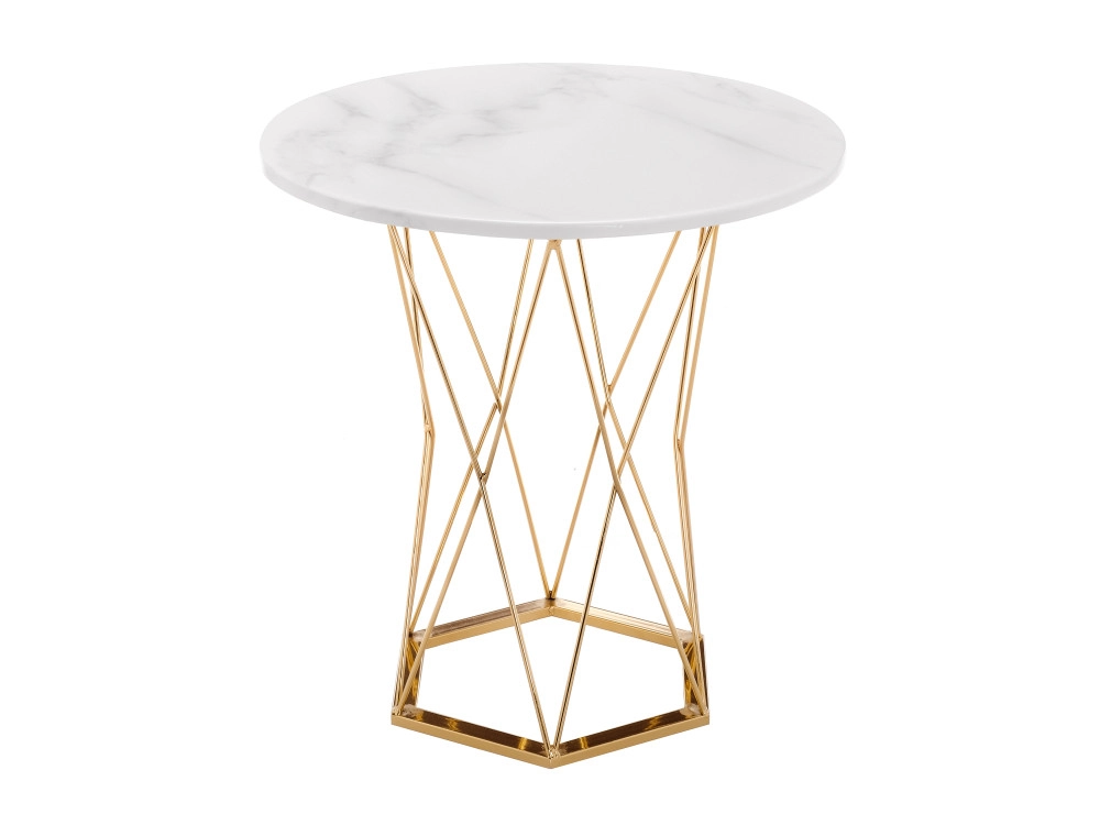 Melan white / gold Стол деревянный - фото №1