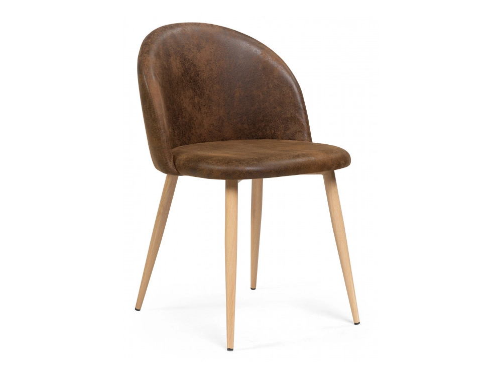 Aldo dark brown / wood Стул на металлокаркасе - фото №1
