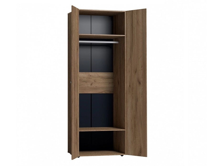 Шкаф для одежды с зеркалами Neo 54, дуб табачный - фото №1