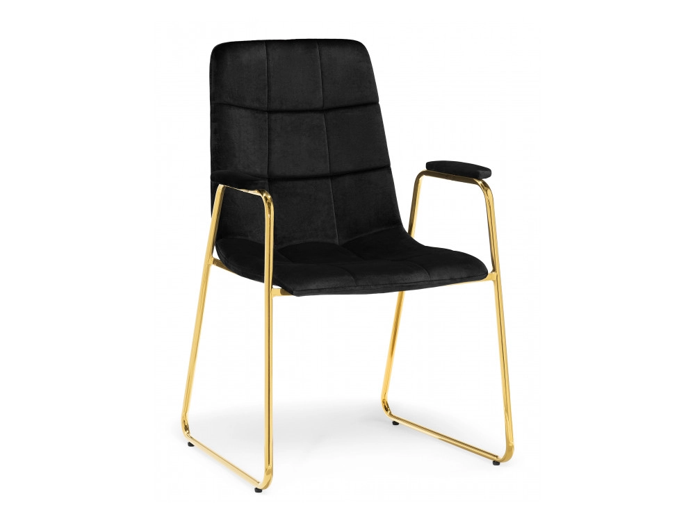 black / gold Стул на металлокаркасе - фото №1