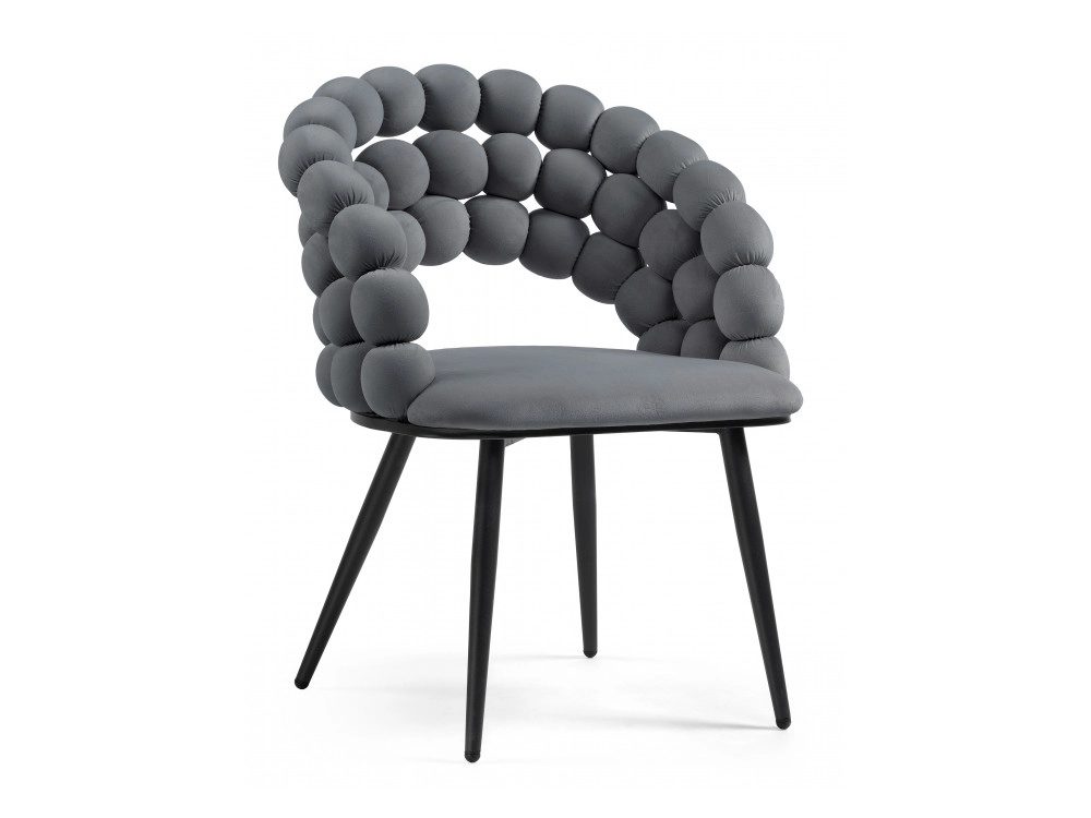 Ball dark gray / black Стул на металлокаркасе - фото №1