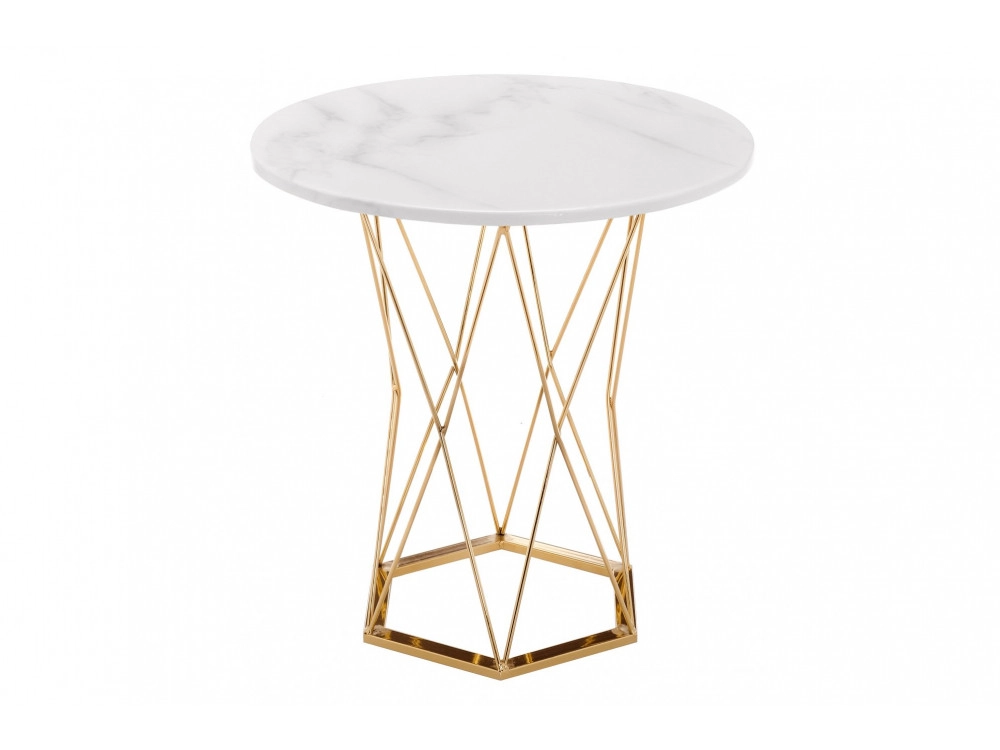 Melan white / gold Стол деревянный - фото №1