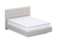 Кровать Квадро белый / бежевый - фото №1, 5557862