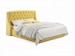 Мягкая кровать "Stefani" 1400 желтая с ортопед. основанием с матрасом PROMO B COCOS - фото №2
