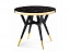Selina 80х72 black / gold Стол деревянный, металл - миниатюра