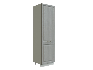 Шкаф П600Х под холодильник Ницца БЕЛ/ДУБ/СЕР Ф92 - фото №1, 888_ММК-00019807