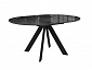 Стол DikLine SFC110 d1100 стекло Оптивайт Черный мрамор/подстолье черное/опоры черные - фото №9