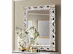 Зеркало настенное Верона КМК 0469.6, белый/патина золото - фото №1