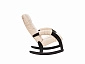 Кресло-качалка Модель 67 Венге, к/з Polaris Beige - фото №4