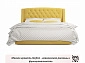 Мягкая кровать "Stefani" 1400 желтая с ортопед. основанием - фото №12