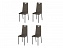 Комплект стульев Орлеан (4 шт), графит рогожка коричневая, рогожка - миниатюра