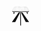 Стол DikLine SFU120 стекло белое мрамор глянец/подстолье черное/опоры черные (2 уп.) - фото №7