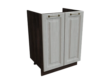 Шкаф М600 с 2-мя дверцами Ницца ДБК/ДУБ/СЕР Ф40 - фото №1, 888_ММК-00017764