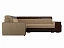 Угловой диван Мустанг с двумя пуфами Левый, искусственная кожа, вельвет - миниатюра