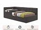Односпальная кровать-тахта Bonna 900 с защитным бортиком шоколад и подъемным механизмом - фото №8