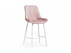 Седа велюр розовый / белый Барный стул - фото №1, Woodville12377