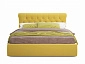 Мягкая кровать Ameli 1600 желтая с подъемным механизмом - фото №7