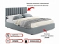 Мягкая кровать Olivia 1400 серая с ортопедическим основанием - фото №3