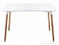 Table 120 white / wood Стол деревянный - фото №4