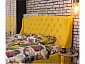 Мягкая кровать "Stefani" 1400 желтая с подъемным механизмом - фото №6
