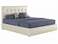 Мягкая интерьерная кровать "Селеста" 1400 белая с матрасом PROMO B COCOS - фото №2