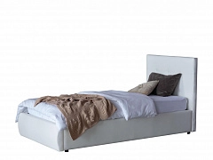 Мягкая кровать Селеста 900 белая с ортопед.основанием с матрасом АСТРА - фото №1, mebel_stock_2621