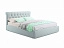 Мягкая кровать Ameli 1400 мята пастель с подъемным механизмом с матрасом PROMO B COCOS, велюр - миниатюра