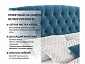 Мягкая кровать "Stefani" 1400 синяя с ортопед. основанием с матрасом АСТРА - фото №12