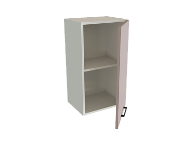 Шкаф В400 с 1-ой дверью Мемфис БЕЛ/ЯП/ШЕЛК Ф20 - фото №1, 888_ММК-00039768