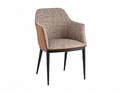 Стул обеденный STOOL GROUP Itan NC Коричневый с коричневой экокожей - фото №1