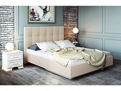 Кровать с латами Каприз 160х200, бежевый - фото №1