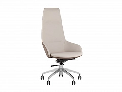 Кресло руководителя STOOL GROUP TopChairs Soulo бежевый/коричневый - фото №1