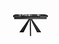 Стол DikLine SFU120 стекло черное мрамор глянец/подстолье черное/опоры черные (2 уп.) - фото №4