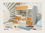 Кровать двухъярусная Малыш Двойняшка (Винтерберг, Оранжевый), ЛДСП - миниатюра