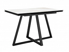 Стол DikLine SKF120 Керамика Cristal Onyx Bianco Polished/подстолье черное/опоры черные - фото №1, 99958309