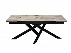 Стол DikLine EKX180, Керамика Venetian Brown Light глянец (К4), опоры черные (2 уп.) - фото №1, 99958750