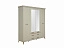Шкаф для одежды Белла 61.10 (4х дверный с зеркалом) белый/небула, белый - миниатюра